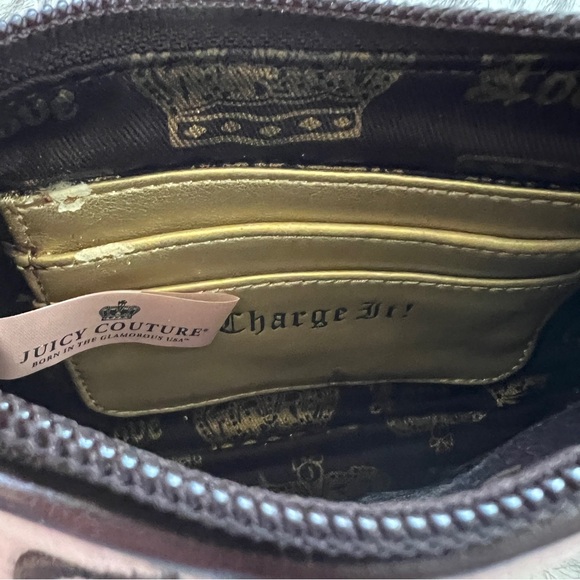 Vintage Juicy Couture Pink Velour Embroidered Wristlet Clutch Bag Y2K - Picture 4 of 7